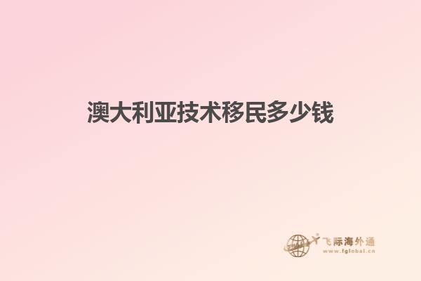 澳大利亚技术移民多少钱