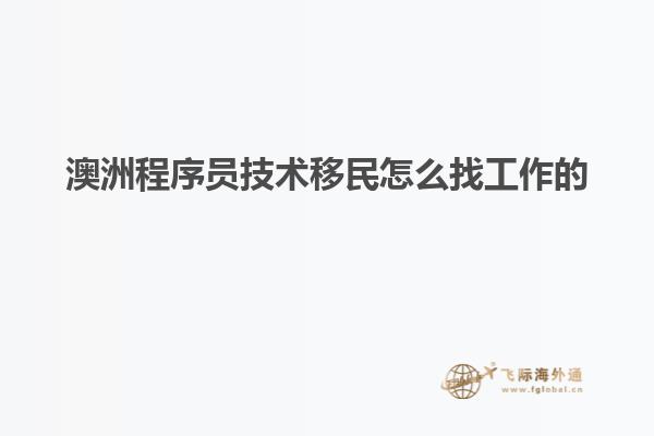 澳洲程序员技术移民怎么找工作的