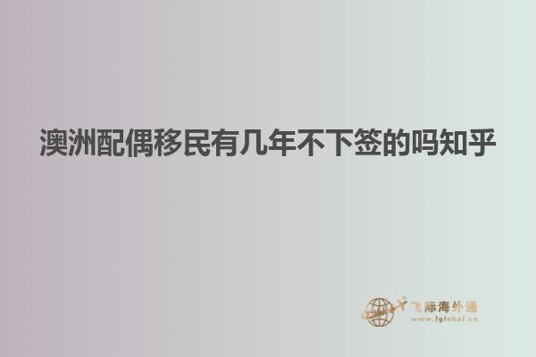 澳洲配偶移民有几年不下签的吗知乎