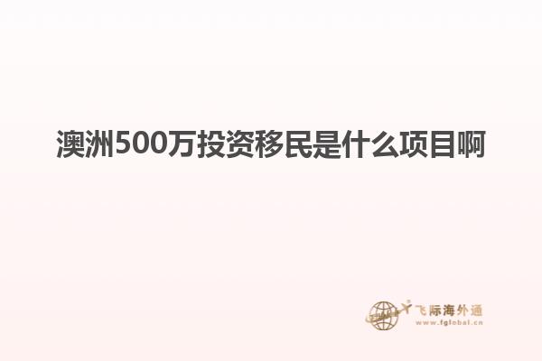 澳洲500万投资移民是什么项目啊