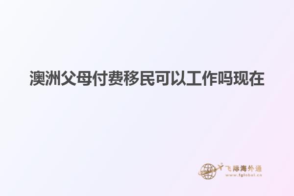 澳洲父母付费移民可以工作吗现在