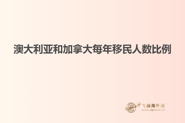 澳大利亚和加拿大每年移民人数比例