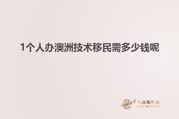 1个人办澳洲技术移民需多少钱呢