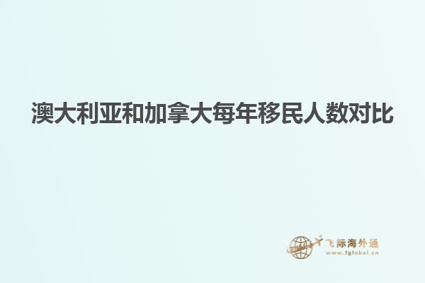 澳大利亚和加拿大每年移民人数对比