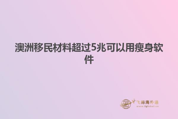 澳洲移民材料超过5兆可以用瘦身软件