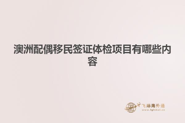 澳洲配偶移民签证体检项目有哪些内容