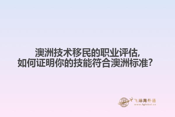 澳洲技术移民的职业评估,如何证明你的技能符合澳洲标准？