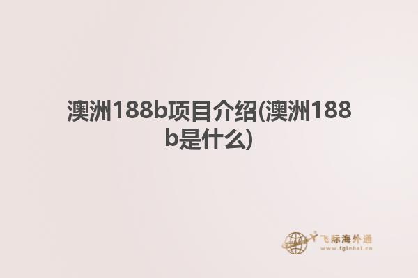 澳洲188b项目介绍(澳洲188b是什么)