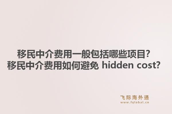 移民中介费用一般包括哪些项目？移民中介费用如何避免 hidden cost？1.jpg