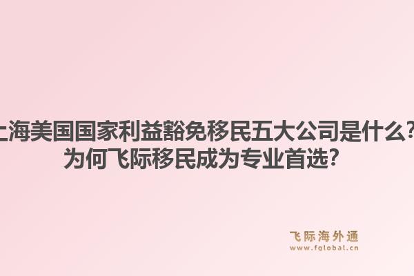 上海美国国家利益豁免移民五大公司是什么？为何飞际移民成为专业首选？