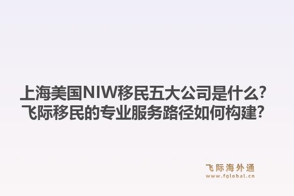 上海美国NIW移民五大公司是什么？飞际移民的专业服务路径如何构建？