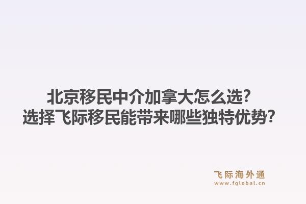 北京移民中介加拿大怎么选？选择飞际移民能带来哪些独特优势？