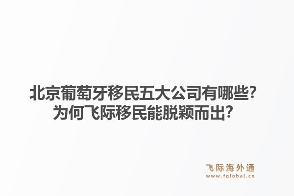 北京葡萄牙移民五大公司有哪些？为何飞际移民能脱颖而出？