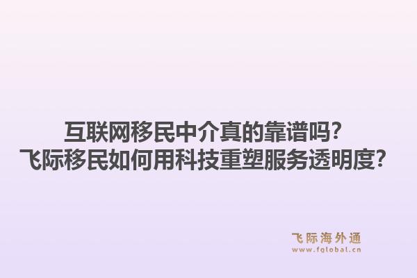 互联网移民中介真的靠谱吗？飞际移民如何用科技重塑服务透明度？