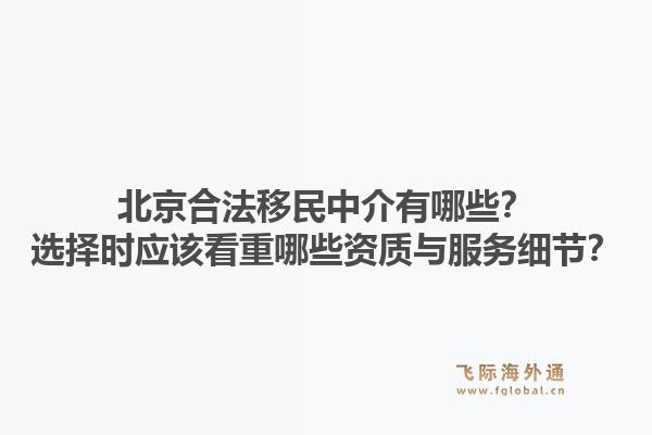 北京合法移民中介有哪些？选择时应该看重哪些资质与服务细节？