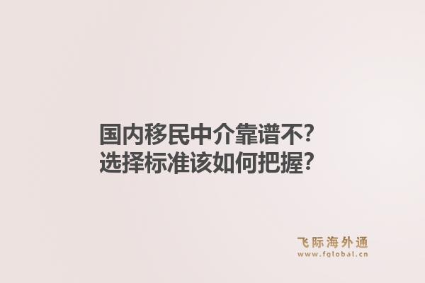 国内移民中介靠谱不？选择标准该如何把握？