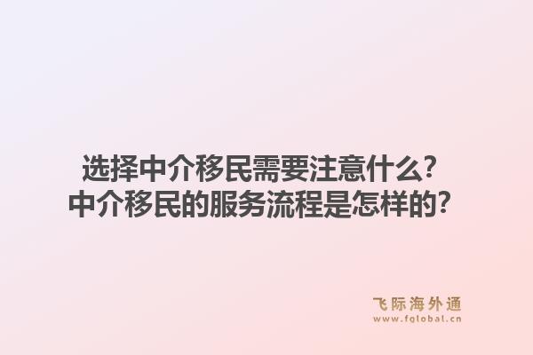 选择中介移民需要注意什么？中介移民的服务流程是怎样的？1.jpg