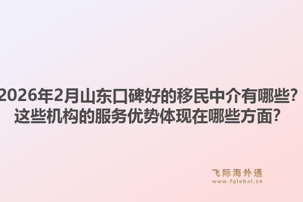 2026年2月山东口碑好的移民中介有哪些？这些机构的服务优势体现在哪些方面？1.jpg