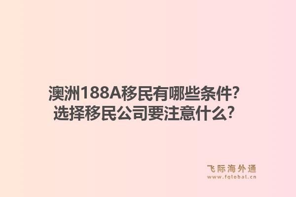 澳洲188A移民有哪些条件？选择移民公司要注意什么？1.jpg