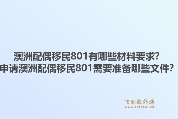 澳洲配偶移民801有哪些材料要求？申请澳洲配偶移民801需要准备哪些文件？1.jpg